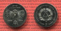 DDR, GDR Eastern Germany 5 Mark 1973 Gedenkmünze Cu/Ni Gedenkmünze zum 125. Geburtstag von Otto Lilienthal