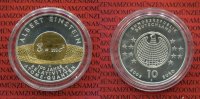 Bundesrepublik Deutschland 10 Euro Gedenkmünze BRD 10 Euro 2005 Albert Einstein, 100 Jahre Relativität teilvergoldet Bild