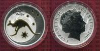 Australien, Australia 1 Dollar 1 Unze Australien 1 Dollar 2005 Känguruh Stempelglanz Teilvergoldet OVP Bild