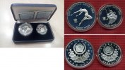 Südkorea, Southern Korea 5000 + 10000 Won Silbermünzen Südkorea 5.000 & 10.000 Won 1988 Set Olympiade Seoul PP Изображение