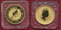 Australien, Australia 100 Dollars 1 Unze Gold Australien 100 Dollars 1 Unze Gold 1995 Känguruh Prooflike Prägung Bild