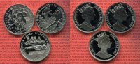 Gibraltar 3 x 1 Crown Silbermünzen Lot Gibraltar 3 x 1 Crown Silber Lot 1993 Winterspiele Lillehammer 1994 Bild