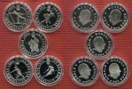 Norwegen 5 x 100 Kronen Silbermünzen Norwegen 5 x 100 Kroner Lot Olympiade Lillehammer 1994 PPq Bild