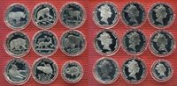 Cook-Inseln Lot von 9 Münzen Cook Islands 8 x 50 Dollar + 1 x 10 Dollar 1990 Tiermotive Lot Bild
