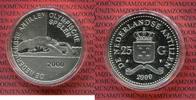 Niederländische Antillen 25 Gulden Silbermünze Niederländische Antillen 25 Gulden 2000 Olympische Spiele Sydney Schwimmen Bild