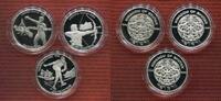 Bhutan 3 x 300 Ngultrum Silbermünzen Bhutan 3 x 300 Ngultrum Lot 1992 anlässlich der Olympischen Spiele Bild