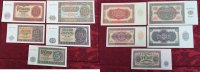 DDR GDR Eastern Germany Banknotensatz 5, 10, 20, 50 und 100 Mark DDR Banknotensatz 1955 Kassenfrisch, 5 bis 100 Mark, 5 Werte
