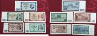 DDR, GDR Eastern Germany 5 bis 100 Mark Satz 5 Scheine Satz Banknoten DDR 1964 5 x Scheine 5 bis 100 Mark der Deutschen Notenbank