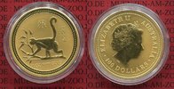 Australien, Australia 100 Dollars Gold 1 Unze Lunar Australien 100 Dollar 2004 Lunar I, Jahr des Affen/ Ratte Year of the Monkey