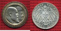 Württemberg 3 Mark Silber Kaiserreich Württemberg 3 Mark 1911, Silberhochzeit des Königspaares, J. 177 a