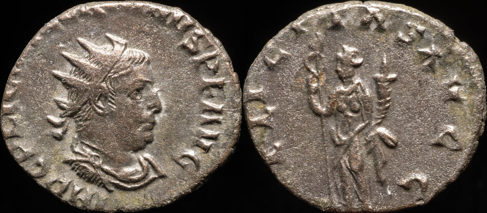 Roman Empire Valerian I Antoninianus FELICITAS AVGG 19 Mm 2 57 Gr