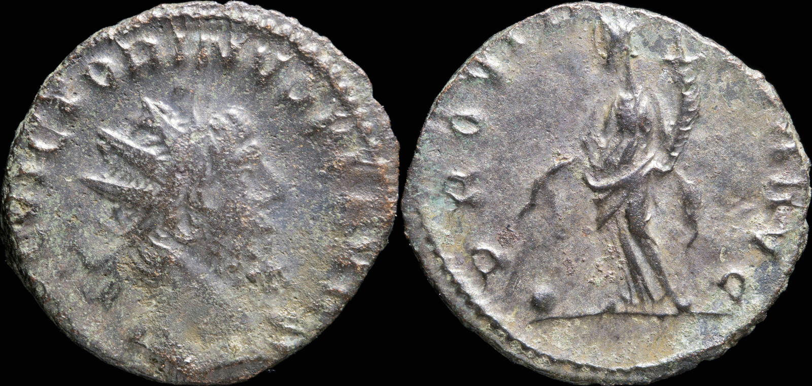 Roman Empire Victorinus Antoninianus Providentia Avg Mm