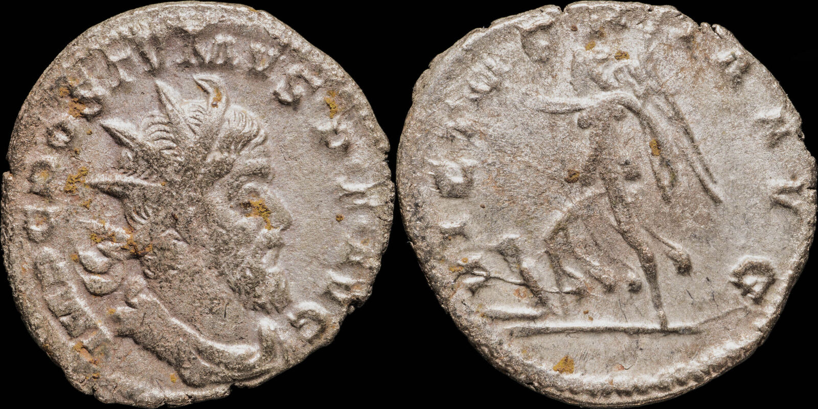 Roman Empire Postumus Antoninianus Victoria Avg Mm Gr Ss