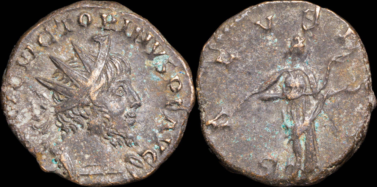 Roman Empire Victorinus Antoninianus SALVS AVG 18 Mm 3 37 Gr Ss