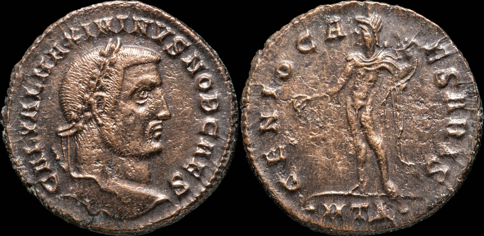 Roman Empire Maximinus Ii Follis Genio Caesaris Heraclea Mm