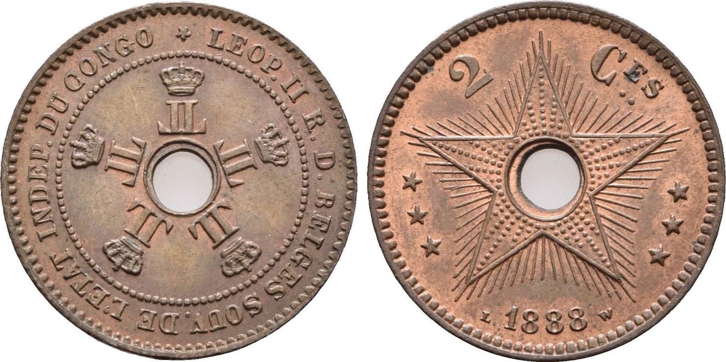 Belgisch Kongo Centimes Leopold Ii Fast St Ma Shops