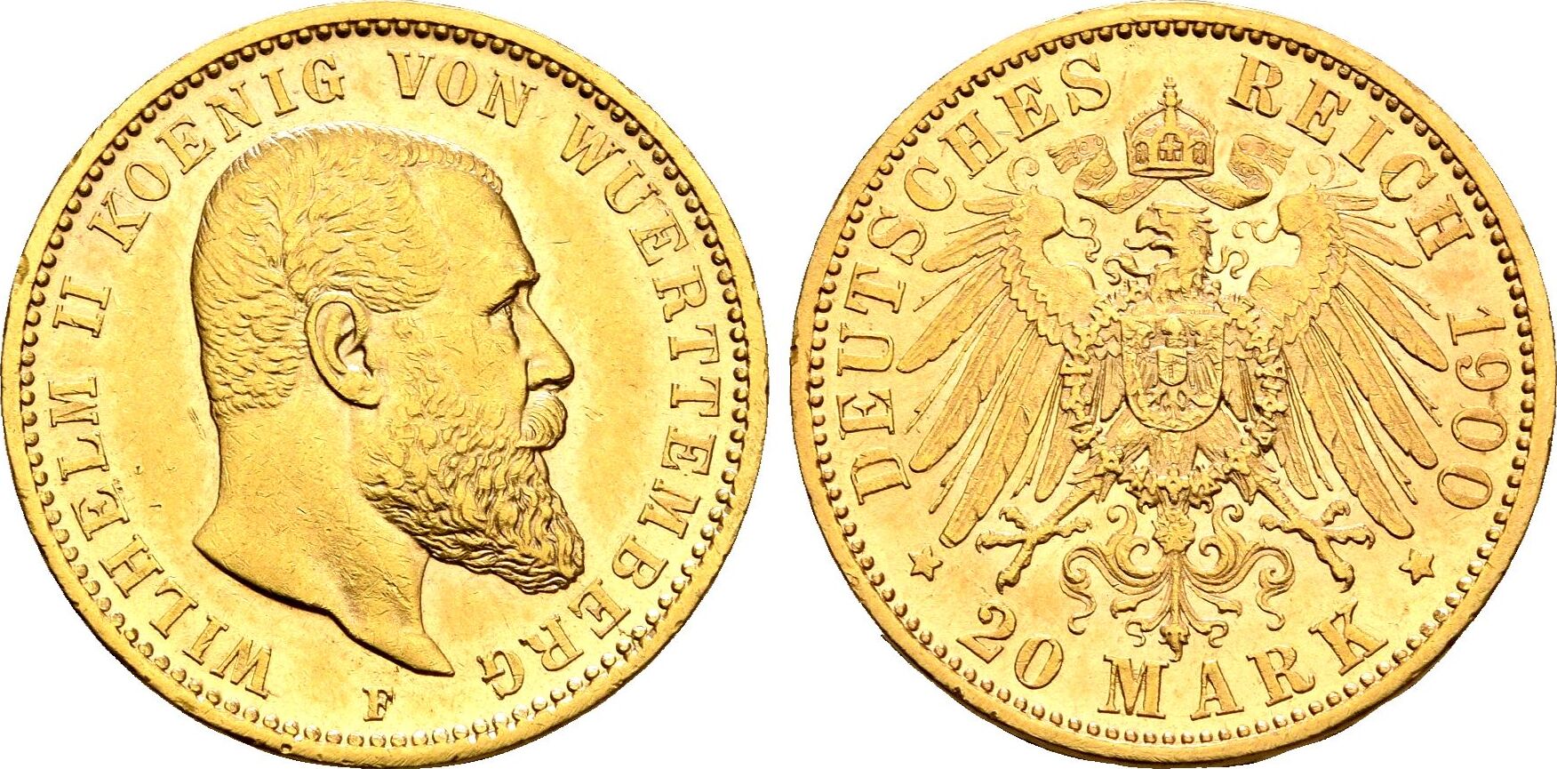 Kaiserreich W Rttemberg Mark Gold F Wilhelm Ii Vz