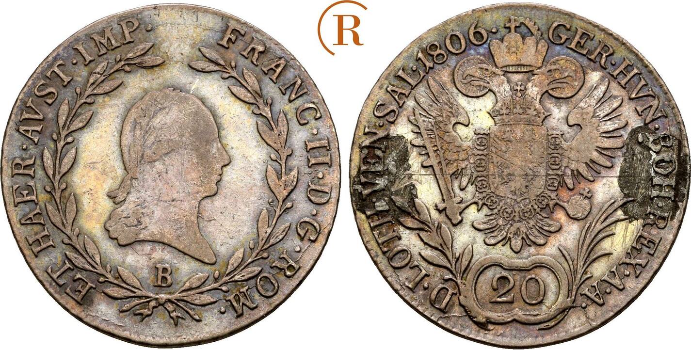 Habsburg 20 Kreuzer Kremnitz 1806 B Franz II 1792 1835 Ss