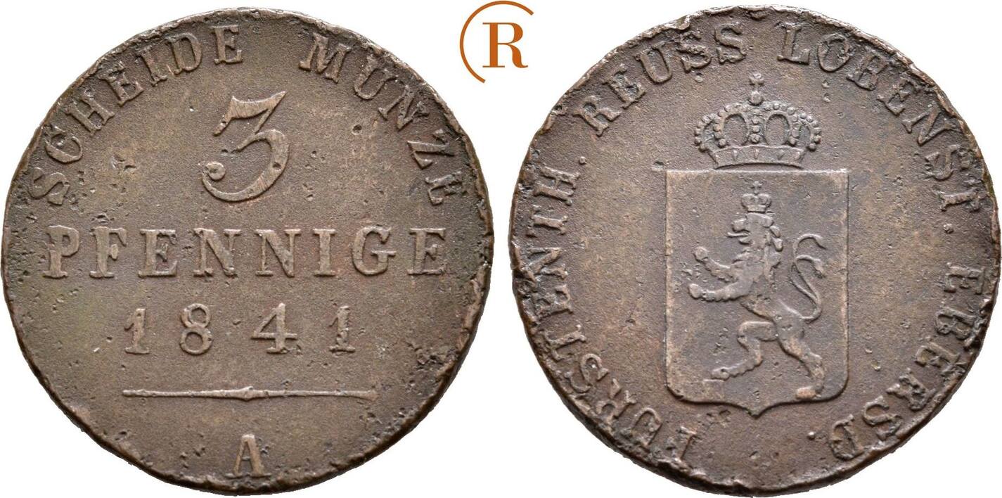 Reuss J Ngere Linie Zu Lobenstein Pfennig A Heinrich Lxxii