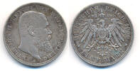 Württemberg: Wilhelm II., 1891-1918. 5 Mark