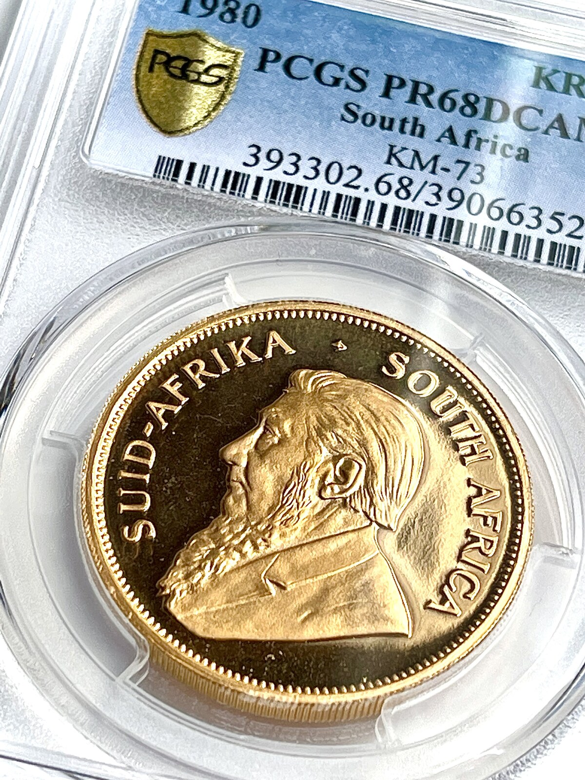 South Africa KRand Krügerrand 1 oz 1980 Proof Goldmünze PCGS PR68DCAM