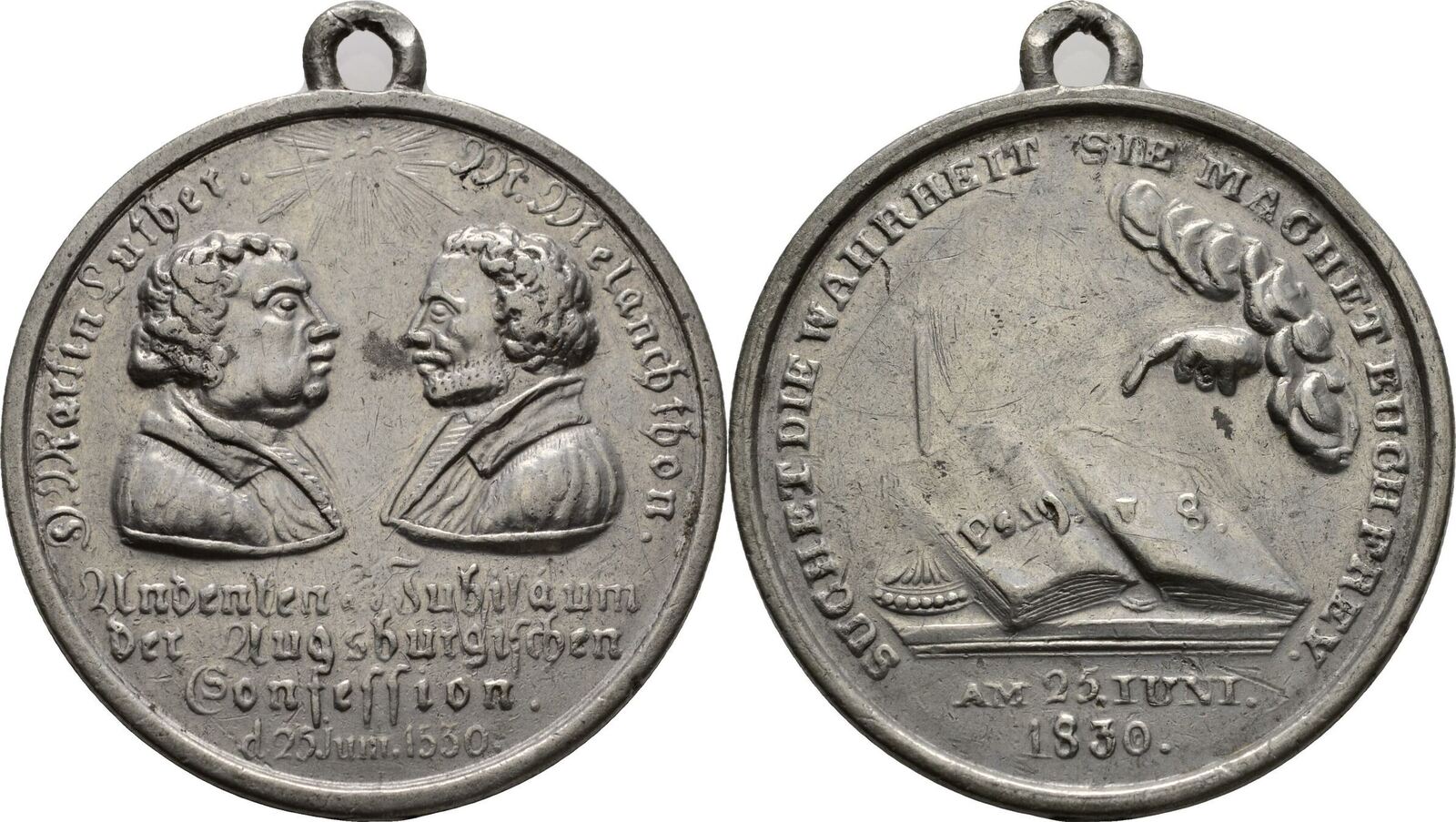 Nürnberg Tragbare Medaille 1830 Luther Melanchton ss MA Shops