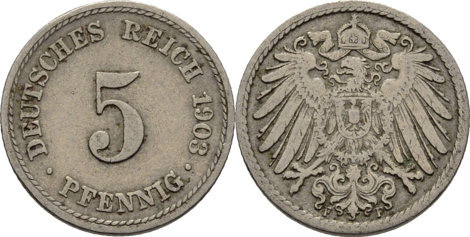 Deutsches Reich Pfennig F Ss Ma Shops