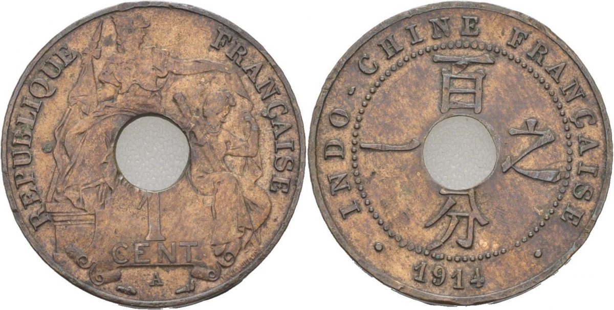 Franz Indochina Centime A Ss Vz Ma Shops