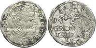 Polen Litauen Wilna Dreigröscher Trojak Stephan Bathory von Polen, 1576-1586.