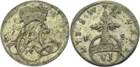 Sachsen Weimar Eisenach VI Pfennig Ernst August II. Konstantin, 1748 - 1758.