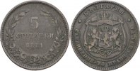 Bulgarien 5 Stotinki Alexander I.