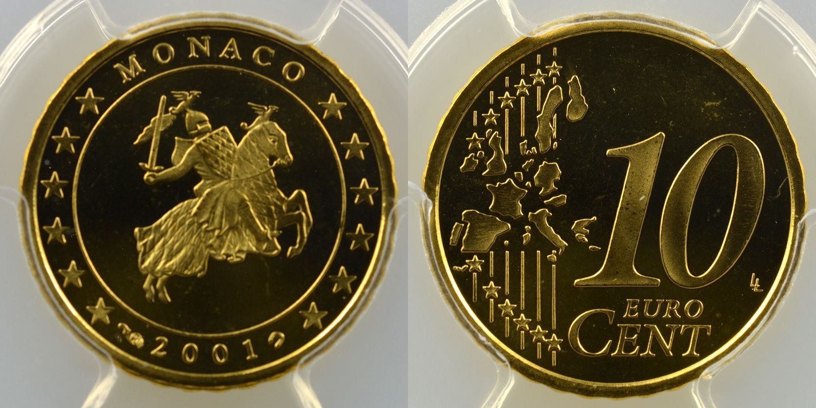 Münzen von Monaco 10 Cent 2001 Rainier III 1949 2005 G 175 Sceau des