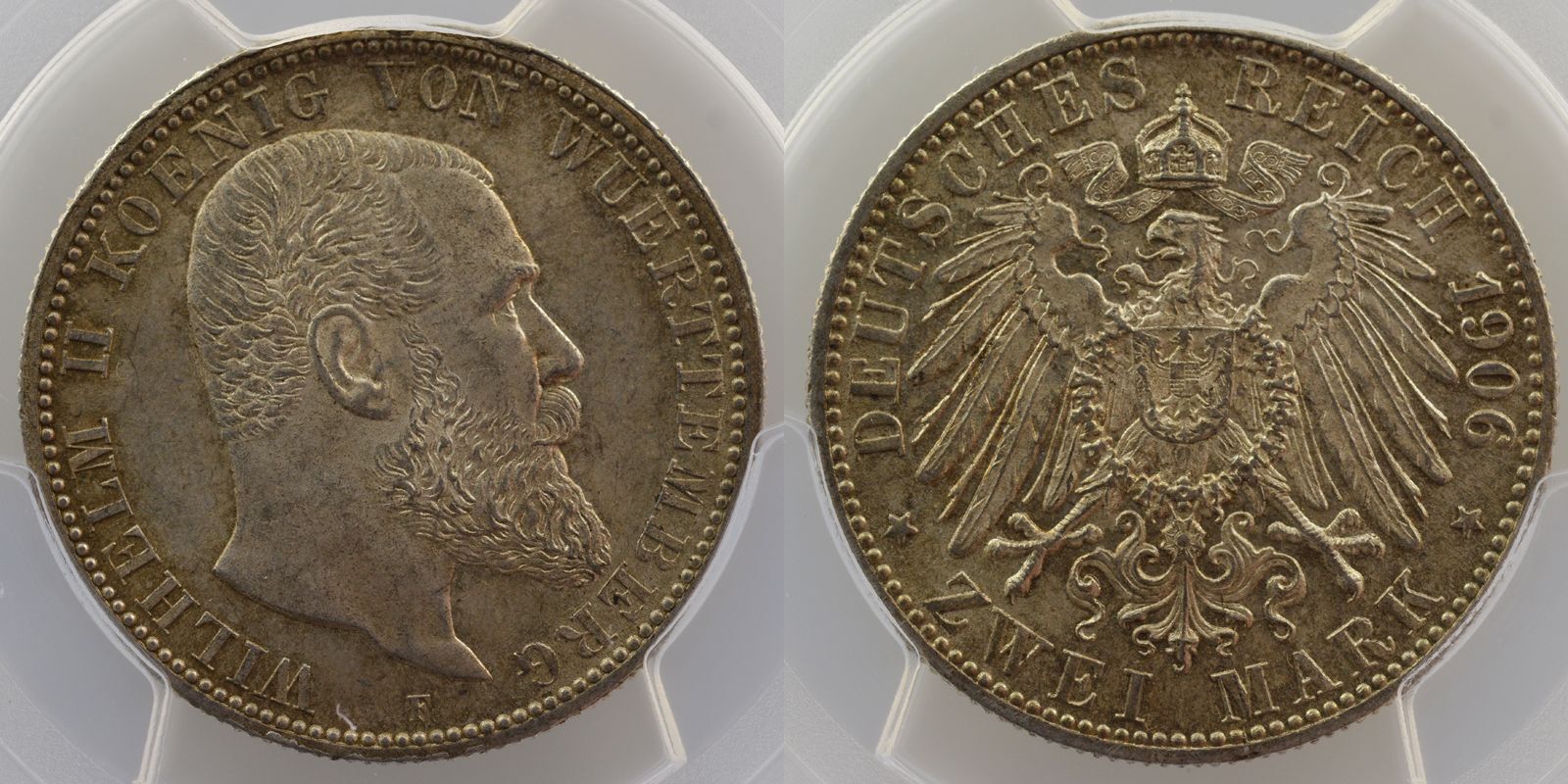 Münzen 2 Mark 1906 F Königreich von Württemberg Wilhelm II 1891 1918