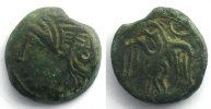 Carnutes Bronze à la tête de Roma et à l'aigle TB/TB+