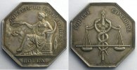 Numismatique de la Justice jeton octogonal en argent Conseil de Prud'Hommes de Rouen SUP - Silber