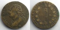 G.15 12 Deniers François 1791 AA 2°sem. (Metz) TB+/TTB