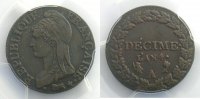 Décime AN 4 A (Paris) PCGS-AU50 TTB/TTB+ Bild