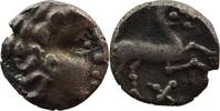 Allobroges Drachme au bouquetin de style dégradé à la croix TTB