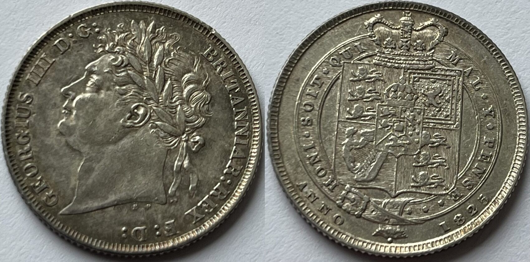 Great Britain Shilling 1825 VZ MA Shops