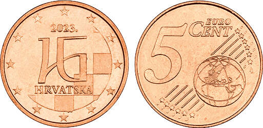 5 Cent 2023 Kroatien Bankfrisch MA Shops