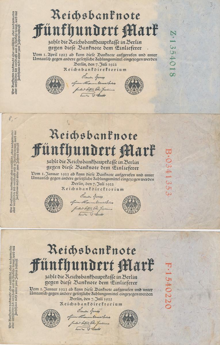 Deutschland Mark Reichsbanknoten St Ck Kn Rot X Gr N