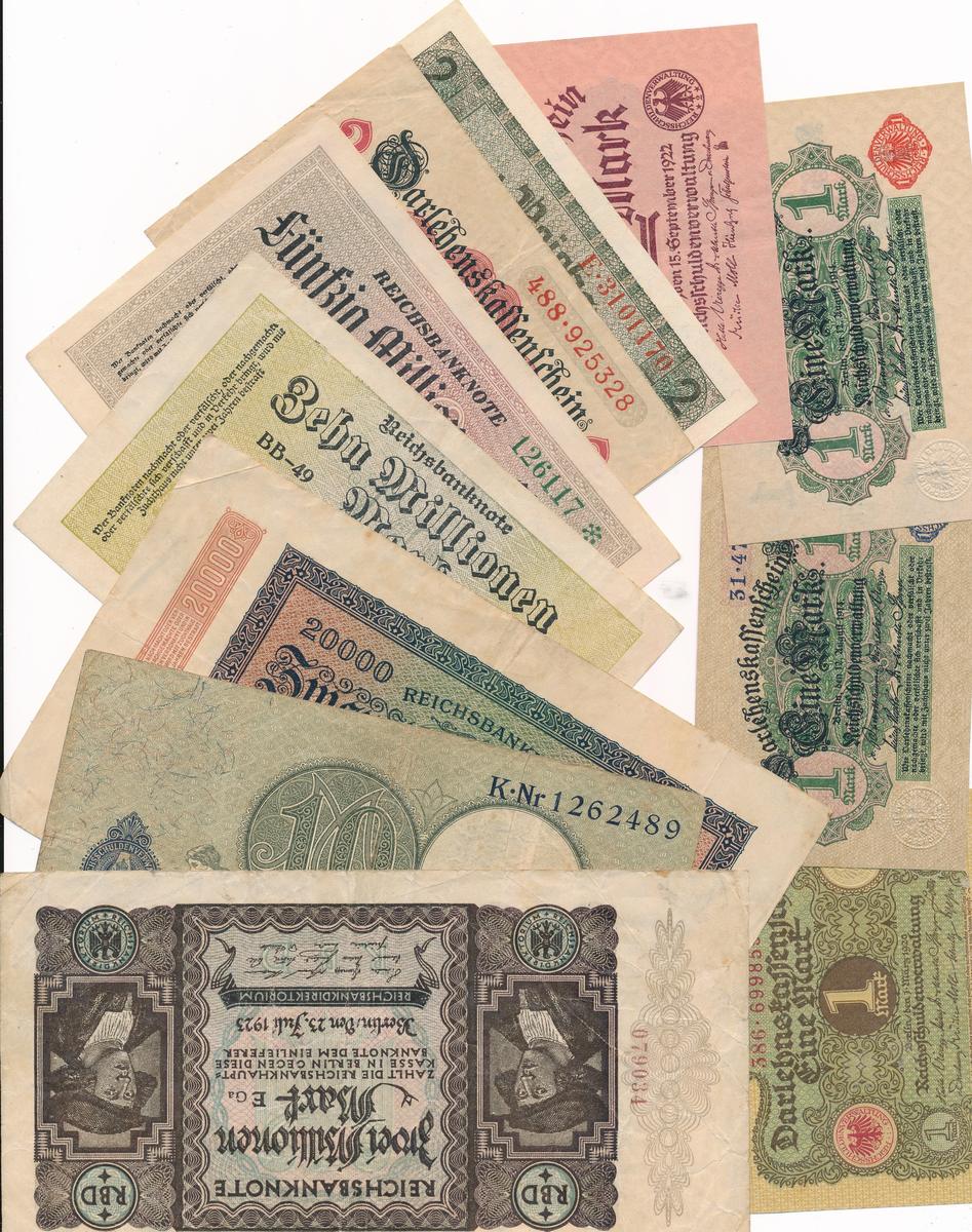 Kaiserreich Lot Von Versch Reichsbanknoten V Mark