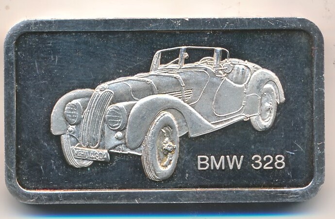 Silberbarren Degussa fein 999er Silber Feinsilber BMW 328 vorzüglich