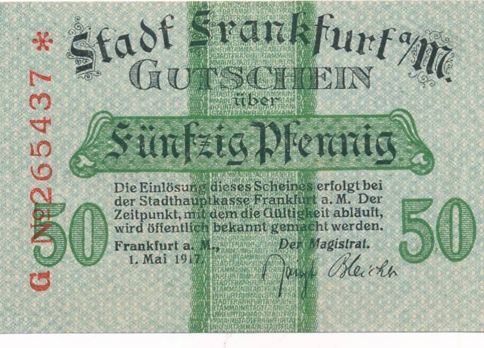 Deutschland Deutsches Reich Pfennig Notgeldschein Notgeld