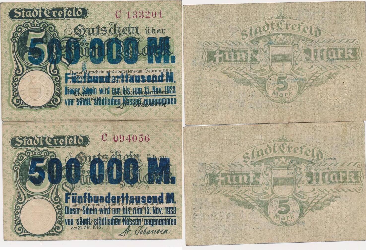 Deutschland Deutsches Reich X Tausend Mark Auf Mark Vom