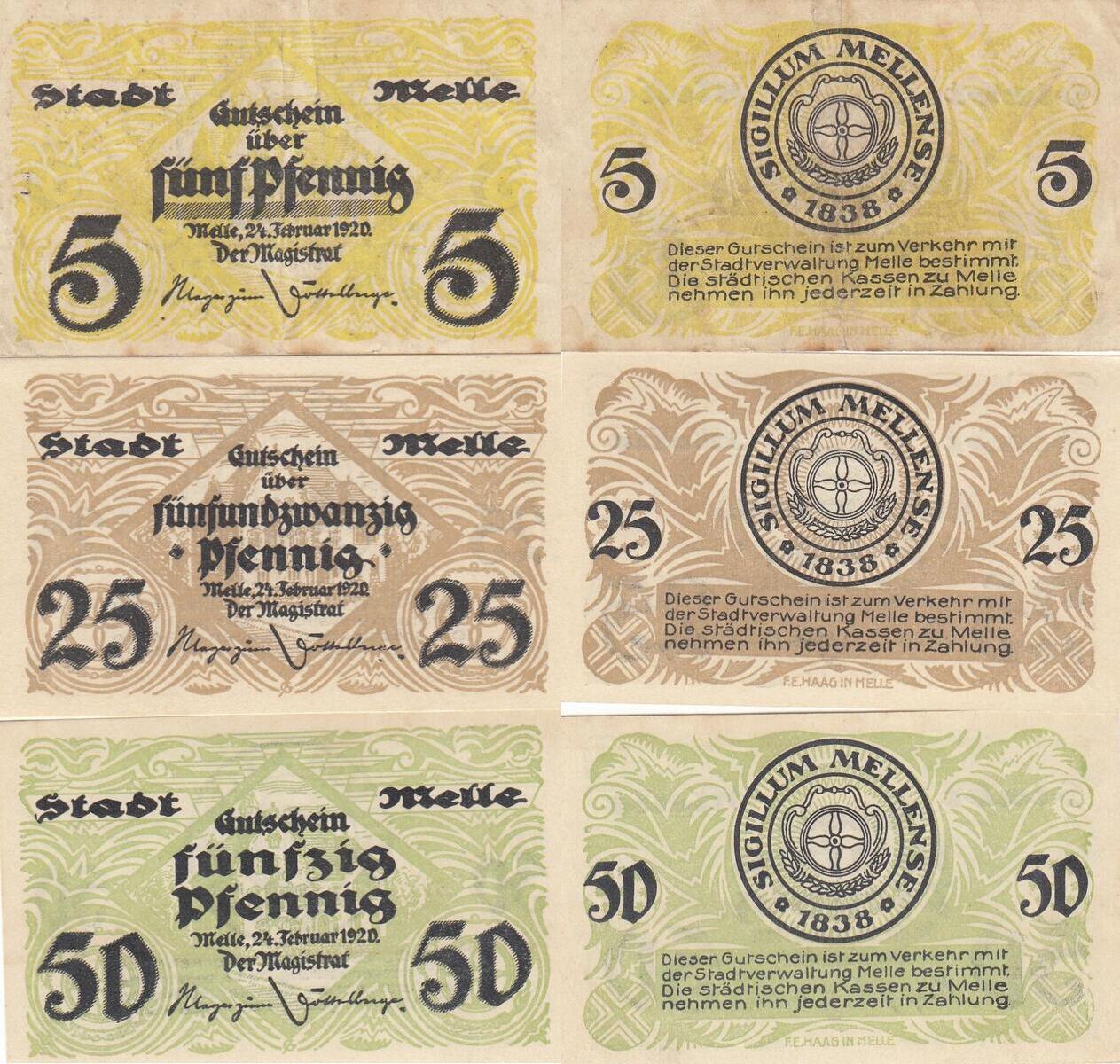 Deutschland Deutsches Reich Pfennig Notgeldschein Notgeld