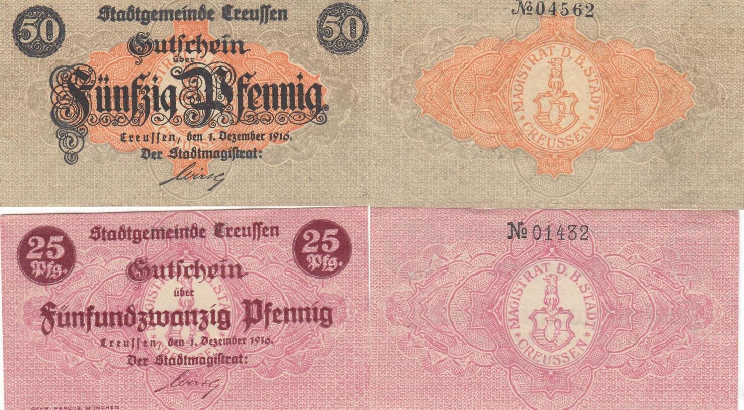 Deutschland Deutsches Reich X Pfennig Notgeld Notgeldschein