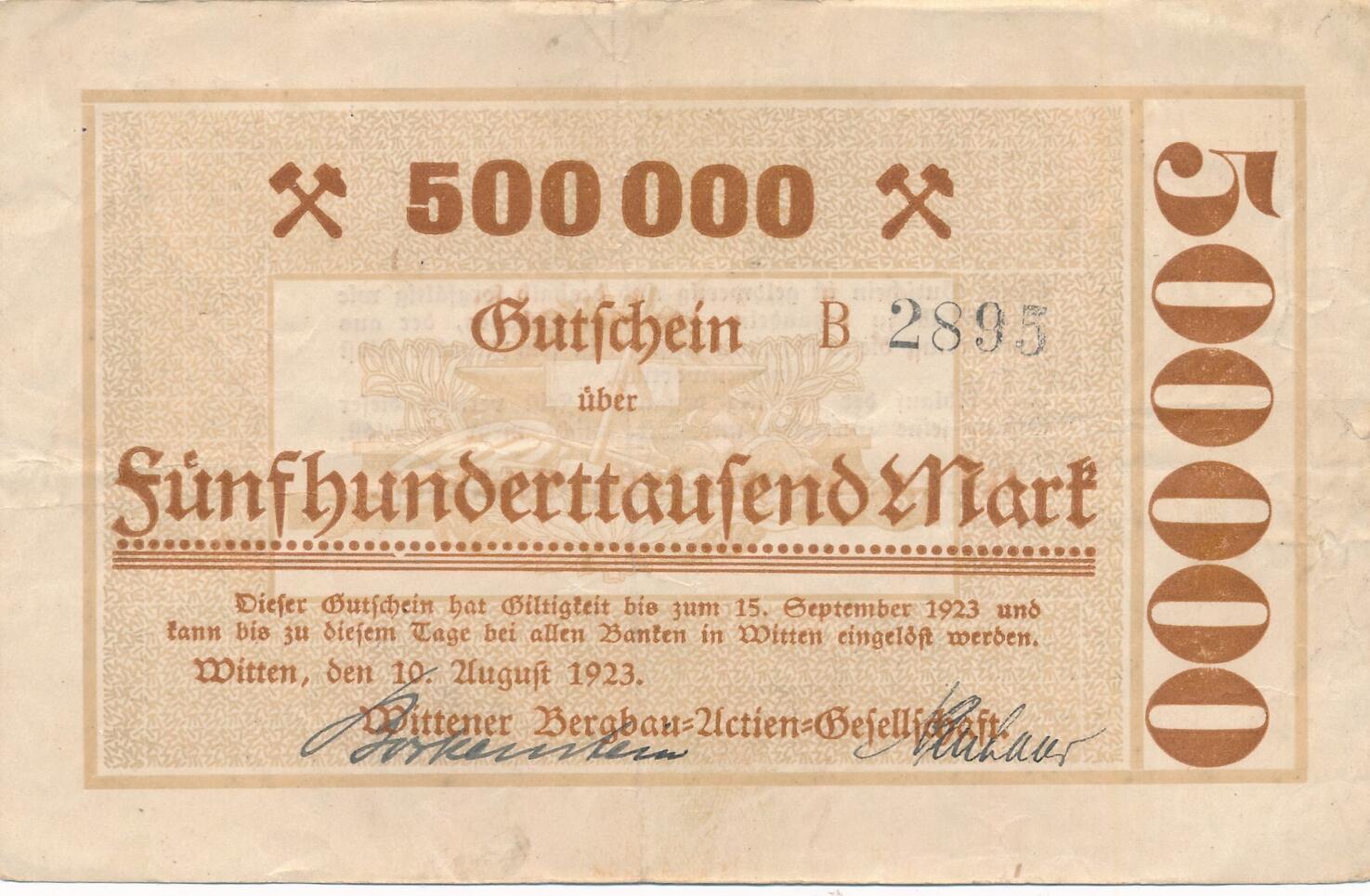 Deutschland Deutsches Reich Tausend Mark Notgeldschein Notgeld