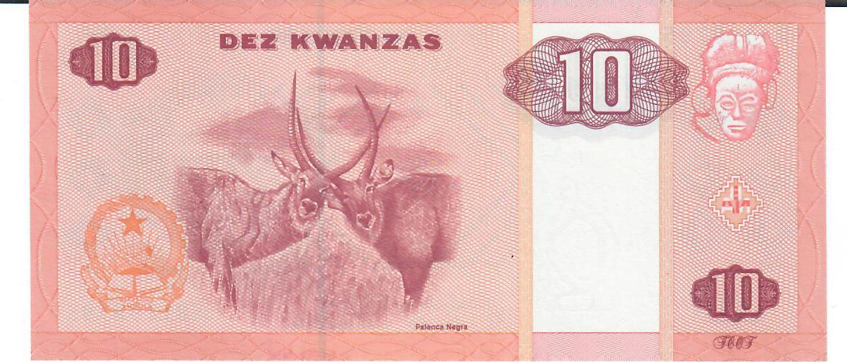 Angola 10 Kwanzas 2011 Banknote Geldschein Unc MA Shops