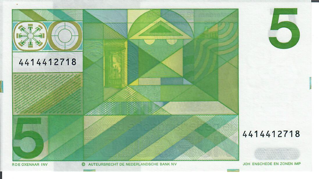 Niederlande 5 Gulden 28 März 1973 Banknote Geldscheine unc MA Shops